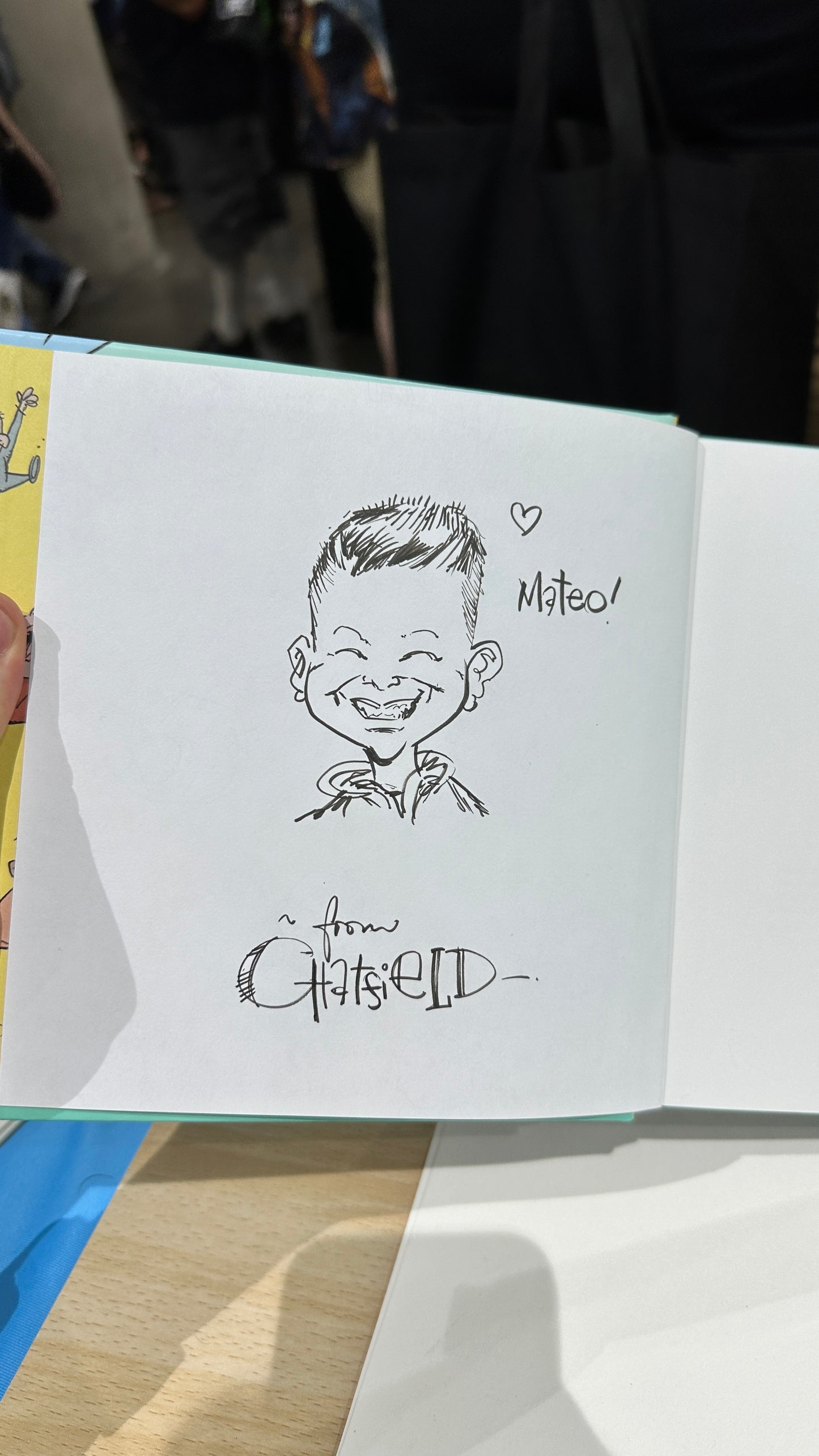 Signed Book with a drawing of your kids by Author
